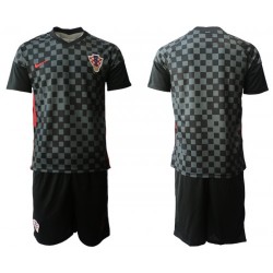 Camisola Croácia Criança Equipamento Segundo Euro 2020 Manga Curta